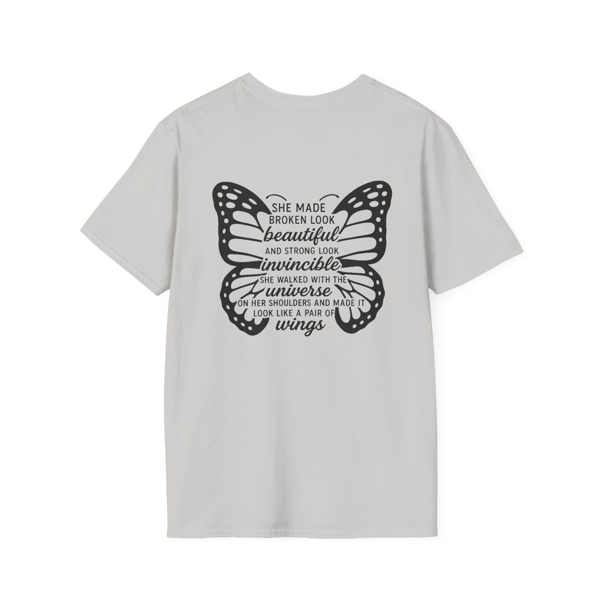 Butterfly Strength T-Shirt Wings Unchained Inspirational Tee, Empowerment , Motivational Gift, Resilient Tee, Surviour Tee, Purple Butterfly - Image 14