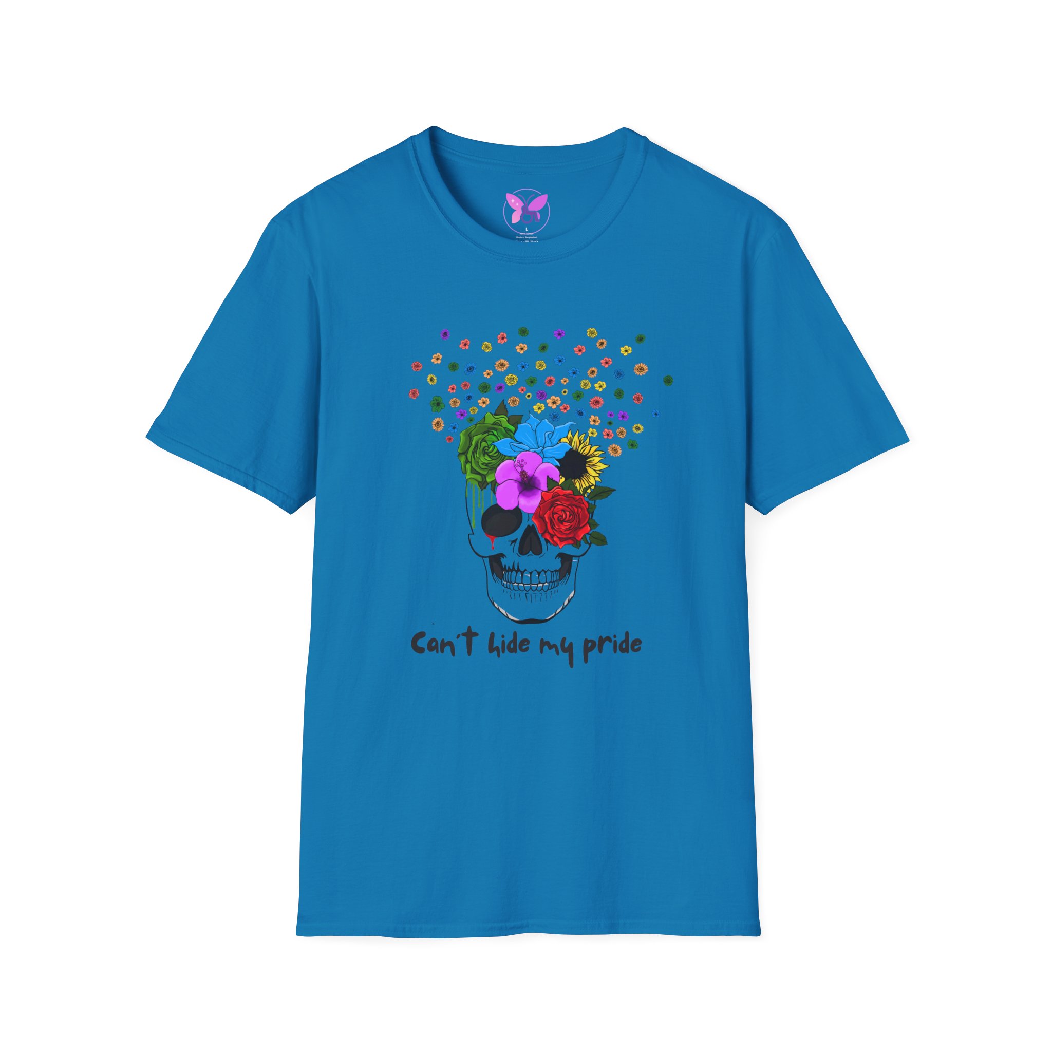 Can't Hide My Pride Skull LGBTQ Shirt -Queer Identity, Gay Pride, Inclusive Empowerment Tee, Self-Love and Acceptance - Image 13