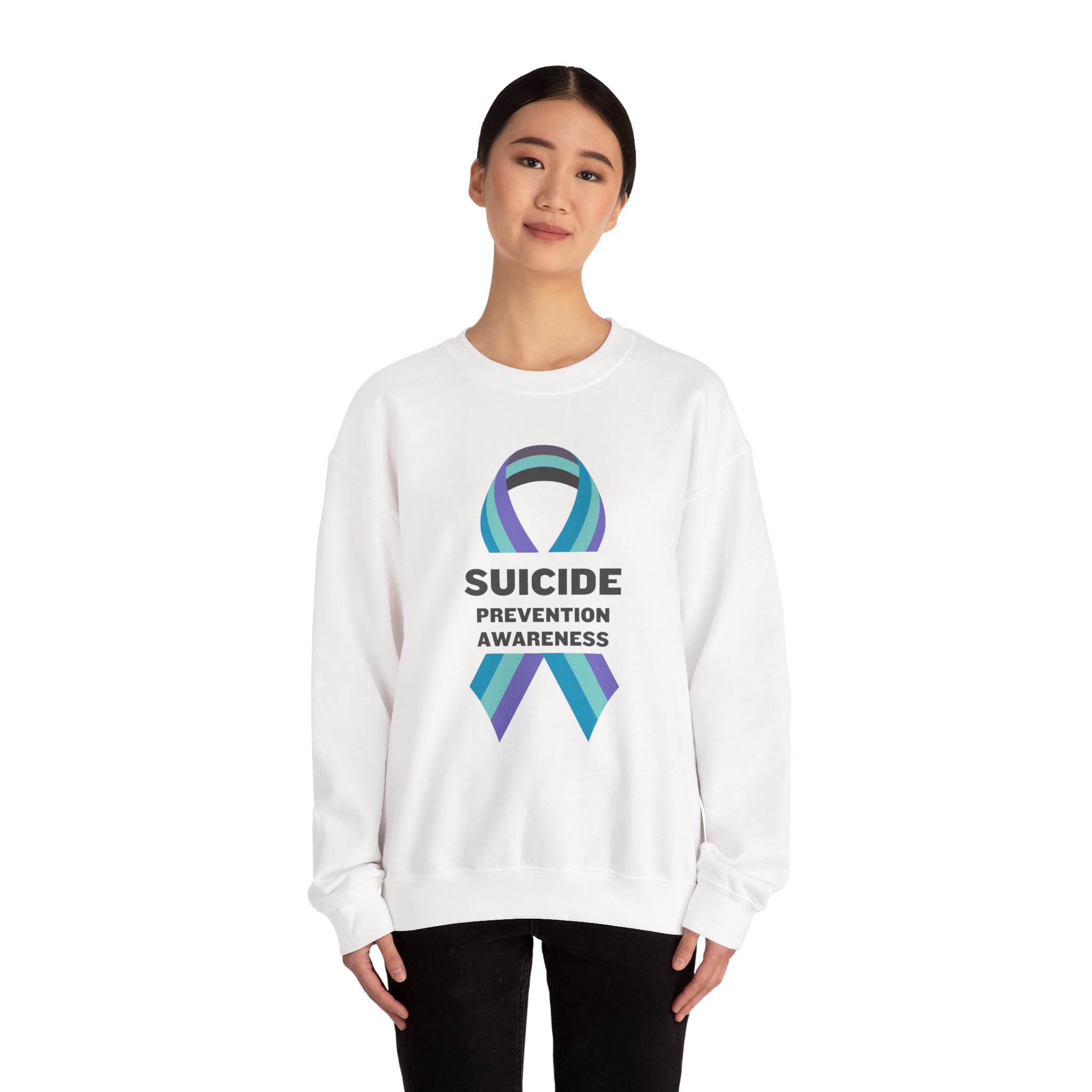 Suicide Prevention Awareness Crewneck Sweatshirt, Support Mental Health, Unisex Heavy Blend™, Casual Comfort, Gift for Awareness Events - Image 4
