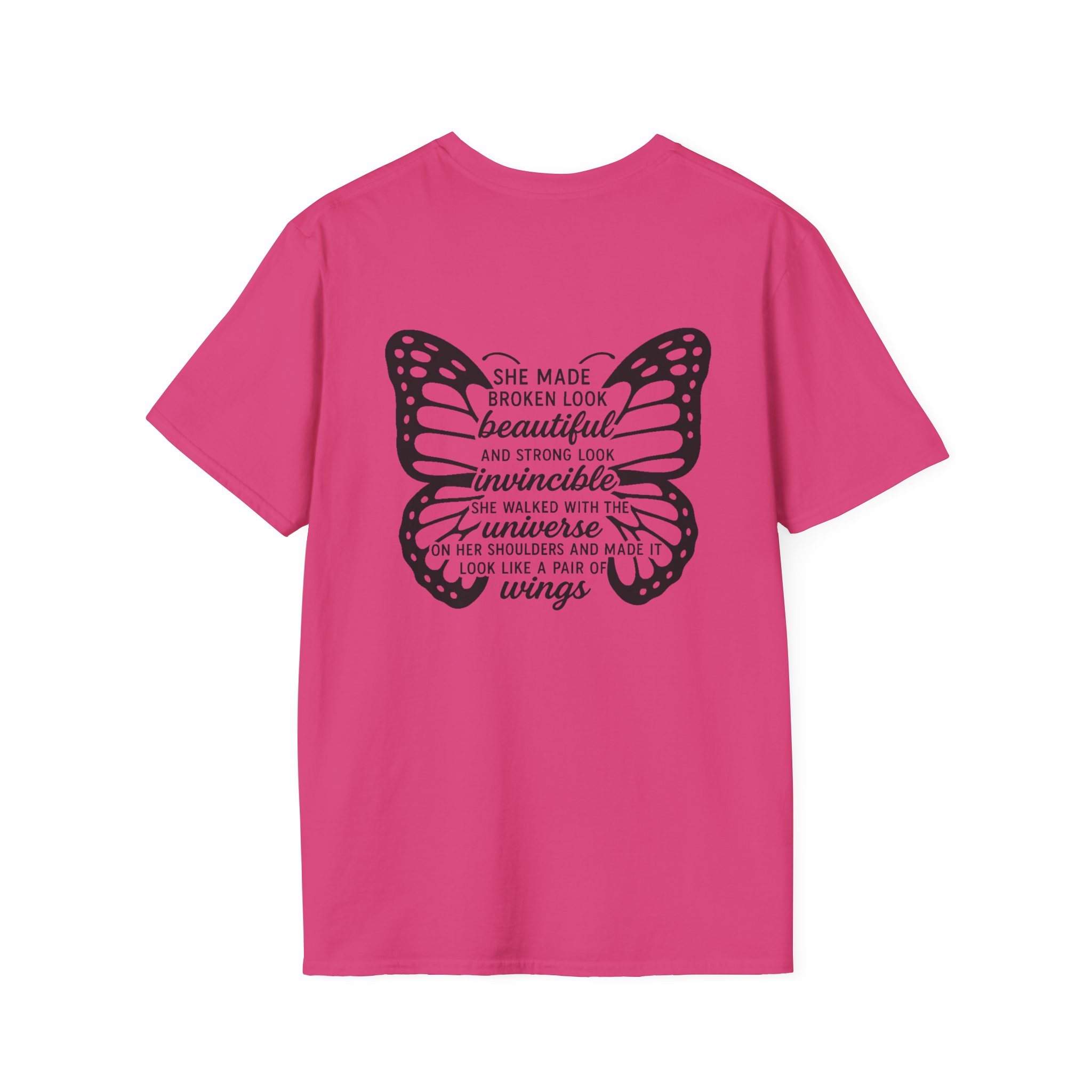 Butterfly Strength T-Shirt Wings Unchained Inspirational Tee, Empowerment , Motivational Gift, Resilient Tee, Surviour Tee, Purple Butterfly - Image 34
