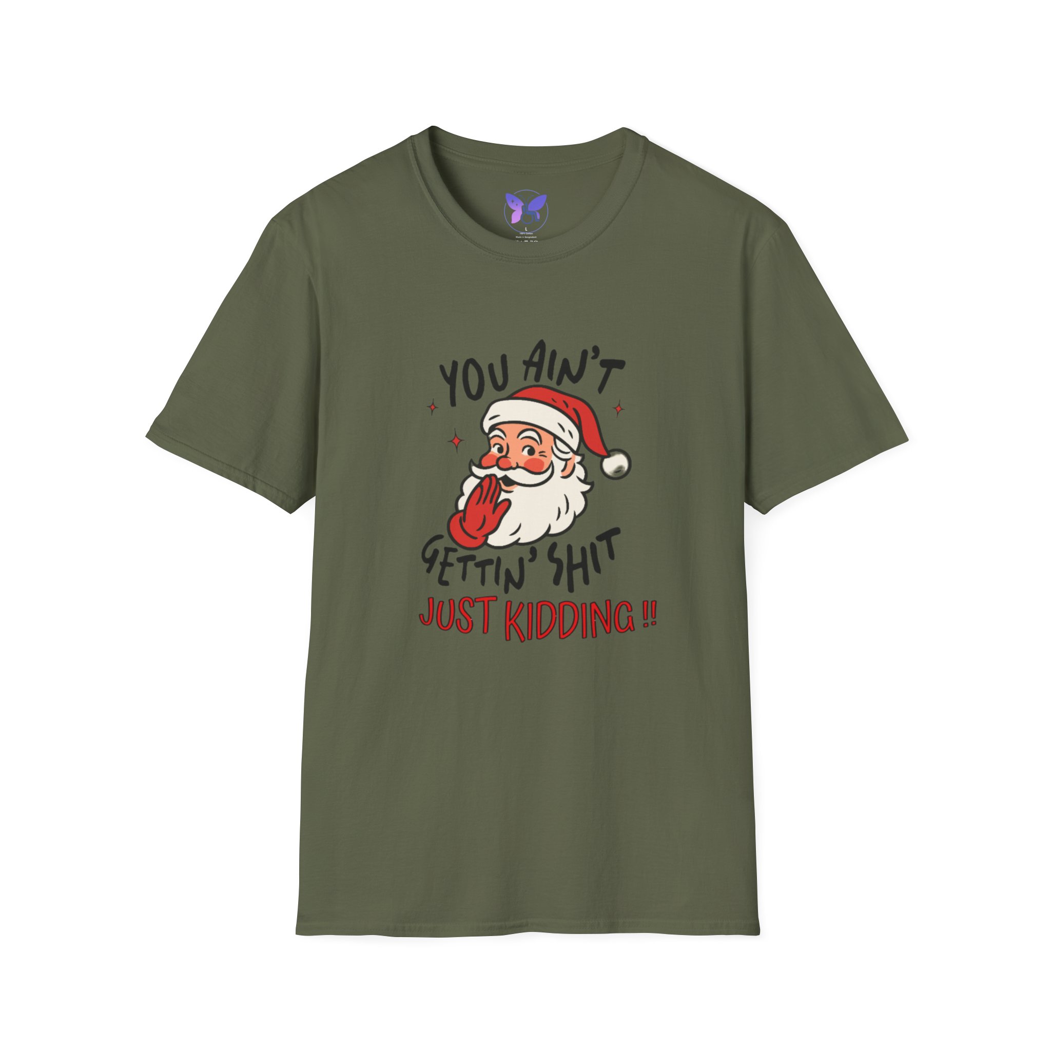 Funny Christmas Shirt You Aint Getting Shit I See Santa Unisex Soft Tee Holiday Gag Gift Novelty Ugly Christmas Tee - Image 9