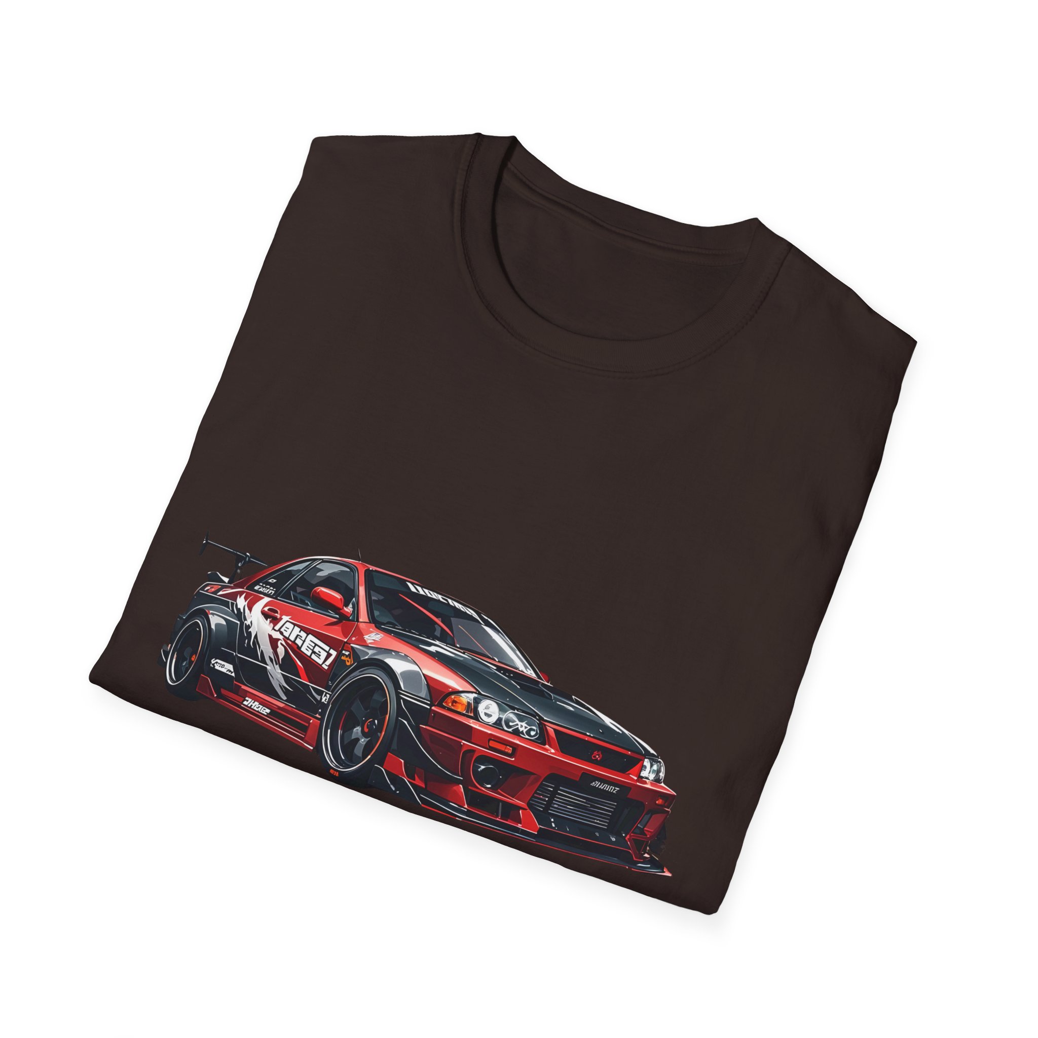 Red Drift Race Car T-Shirt | Sports Car Graphic Tee - Image 16