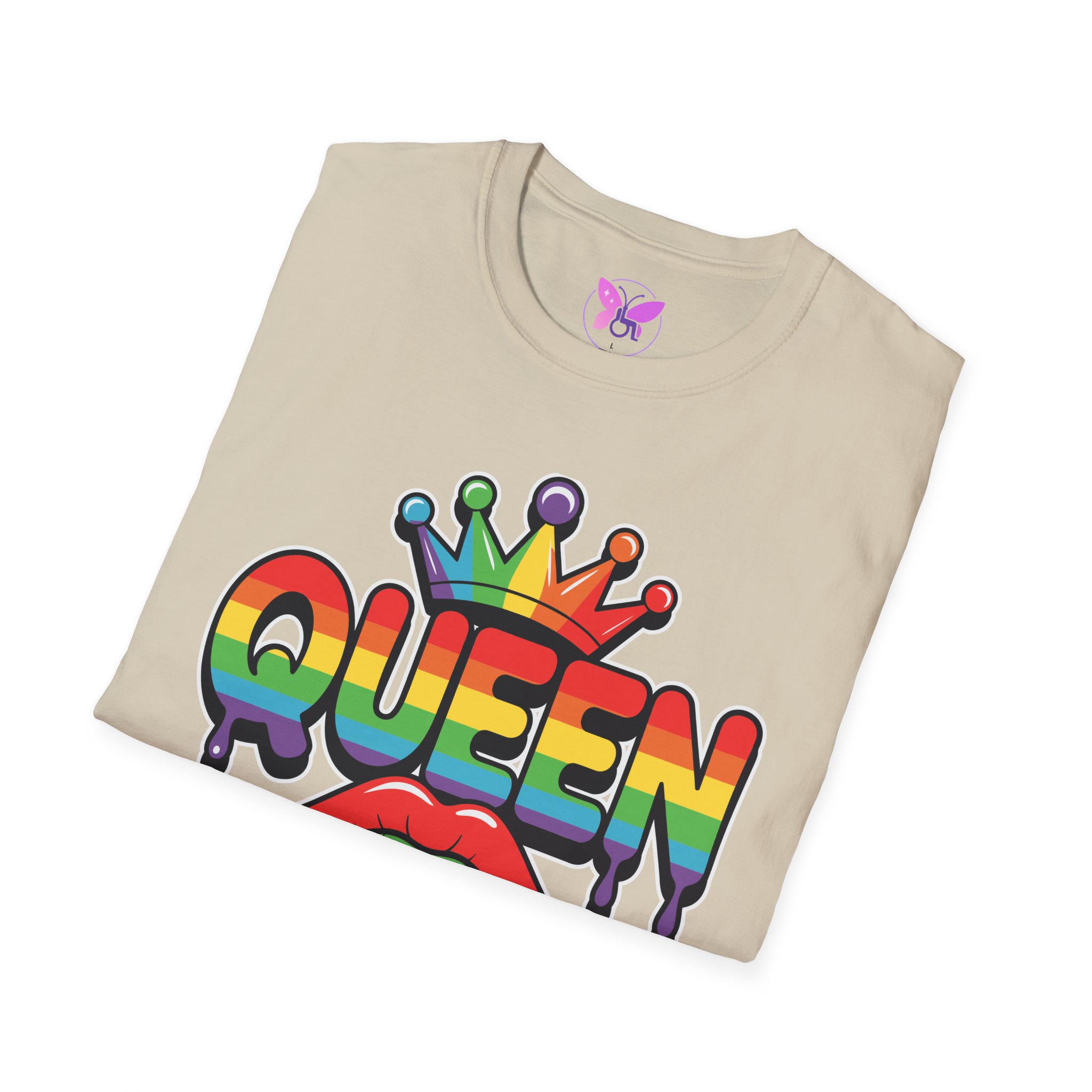 Pride Queen LGBTQ+ Unisex Softstyle T-Shirt, Inspirational Tee, Casual Wear, Gift for Friends, Everyday Comfort, Positive Vibes - Image 12