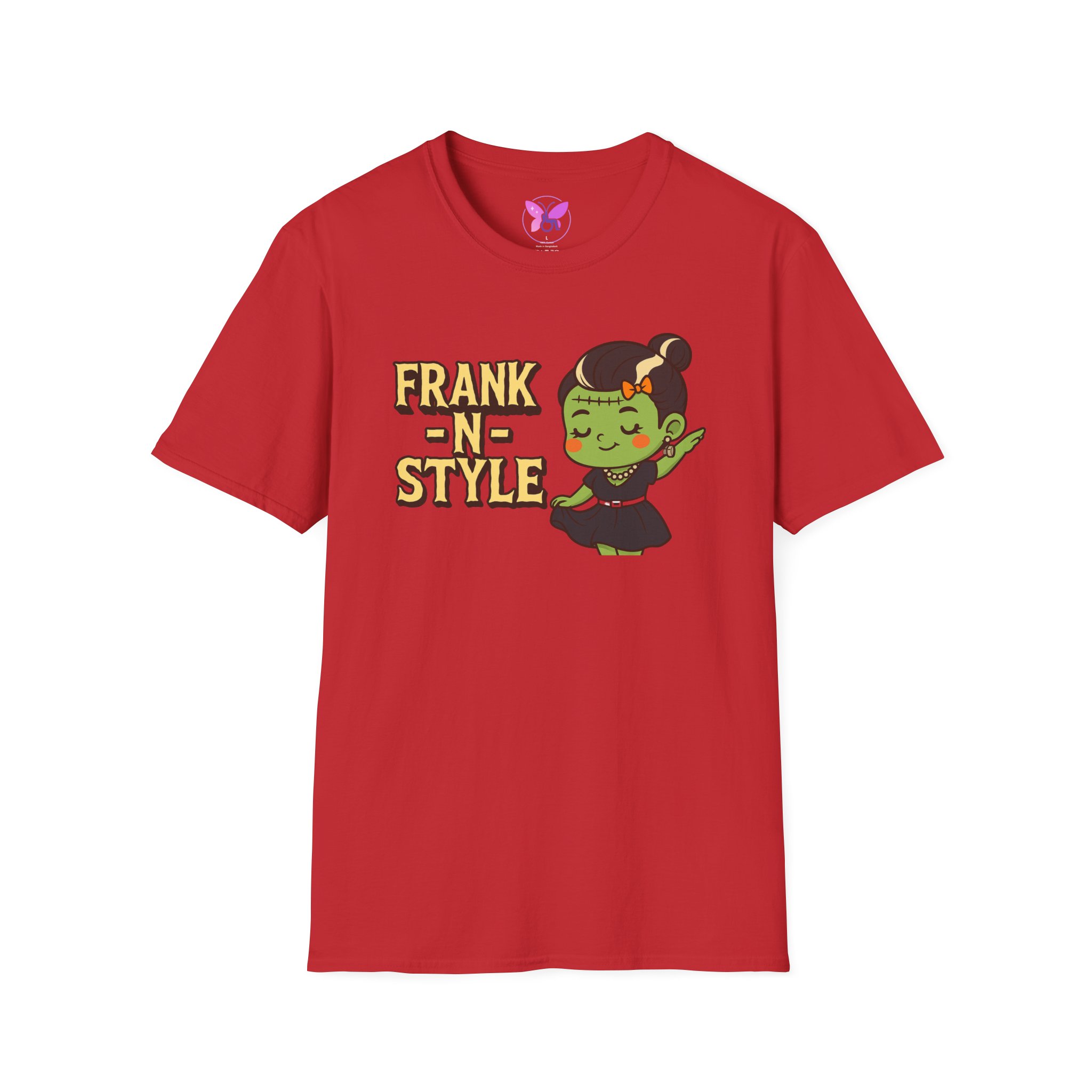 Girl Frank N Style Unisex Softstyle T-Shirt, Halloween Tee, Cute Monster Shirt, Gift for Friends, Spooky Season Apparel - Image 37