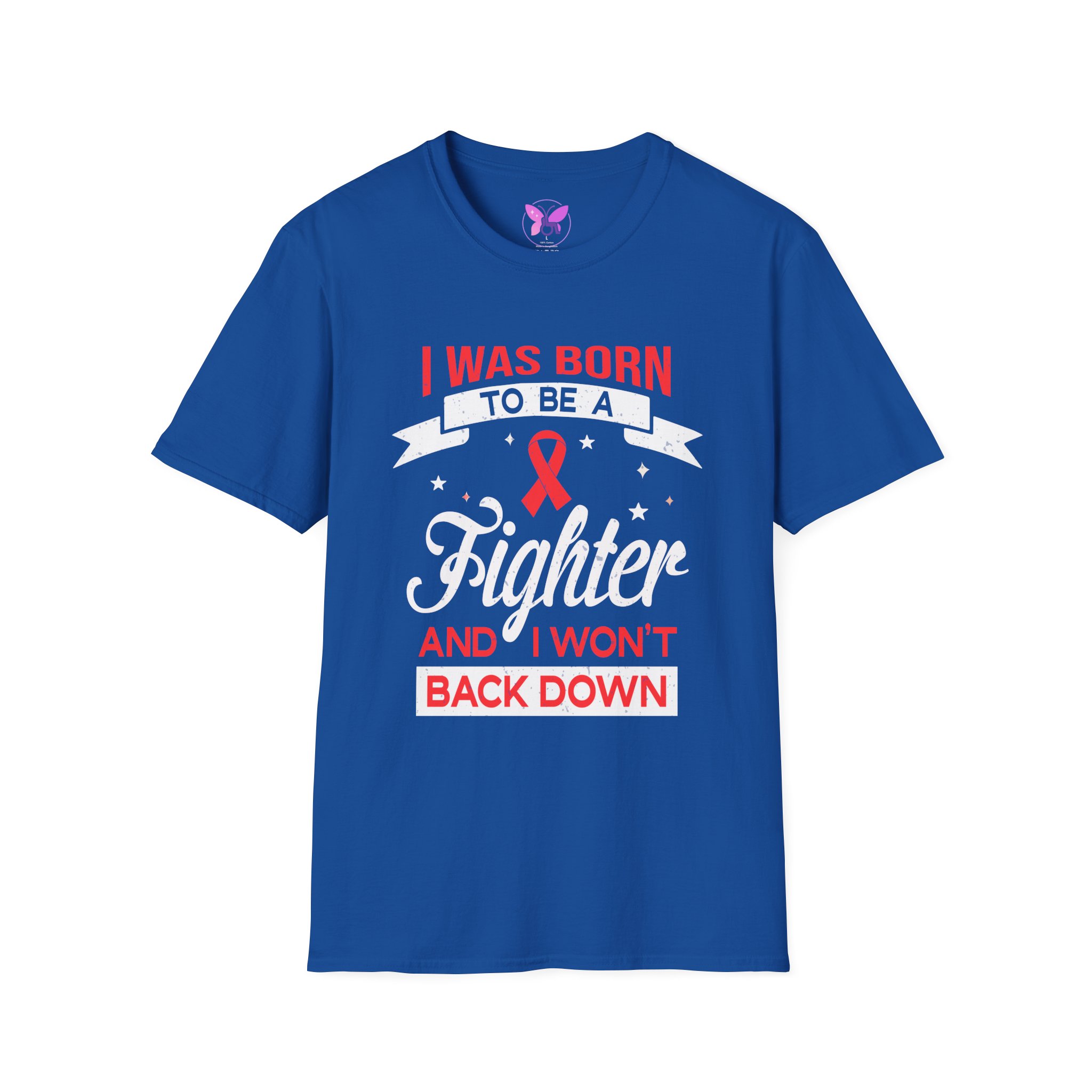 I Was Born To Be A Fighter HIV, AIDS Awareness T-Shirt Red Ribbon Support Fundraiser Tee Solidarity Gift Fighter T-Shirt, Resilience Tee - Image 9