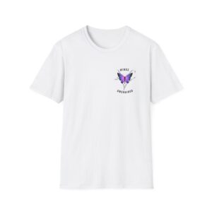Butterfly Strength T-Shirt Wings Unchained Inspirational Tee, Empowerment , Motivational Gift, Resilient Tee, Surviour Tee, Purple Butterfly