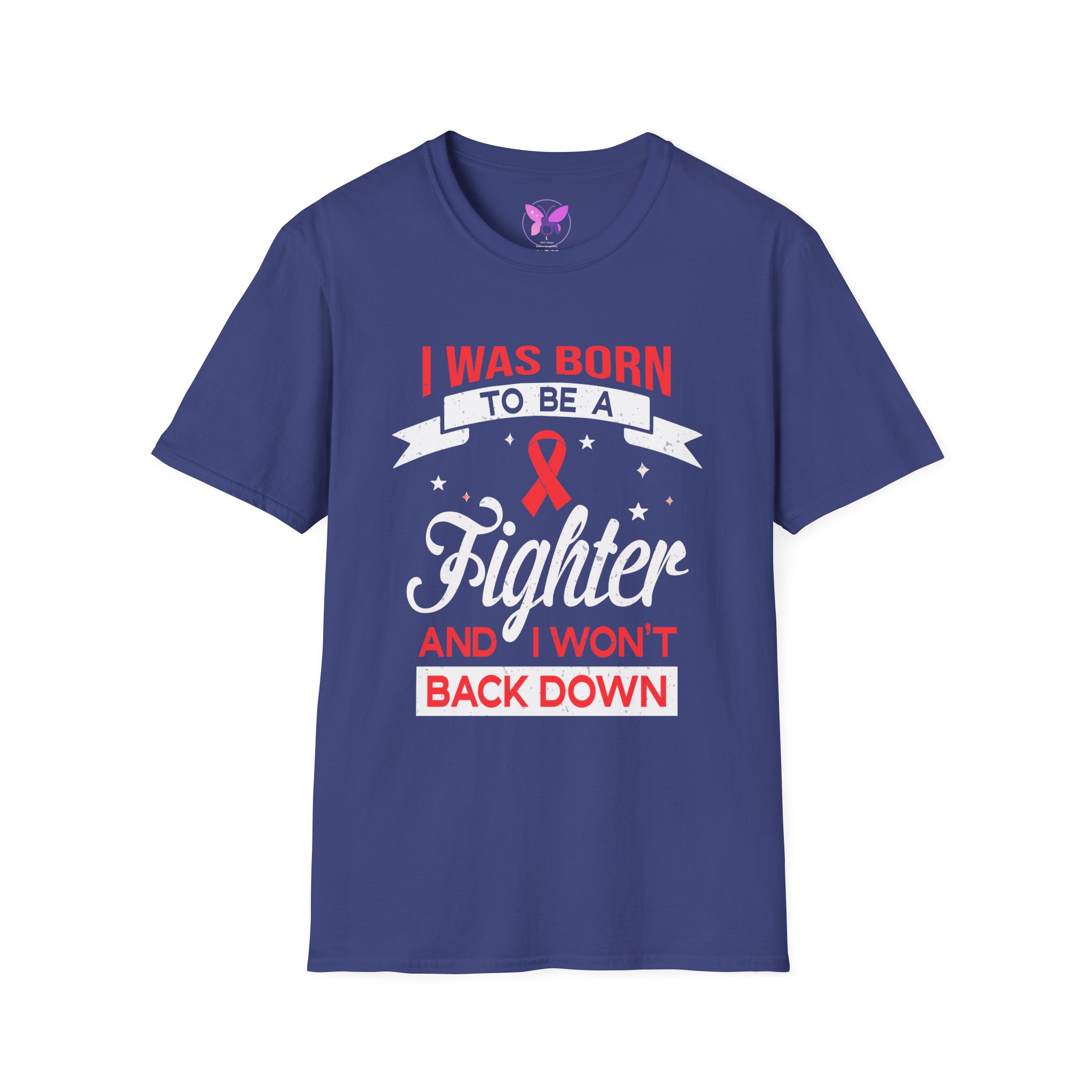 I Was Born To Be A Fighter HIV, AIDS Awareness T-Shirt Red Ribbon Support Fundraiser Tee Solidarity Gift Fighter T-Shirt, Resilience Tee - Image 13