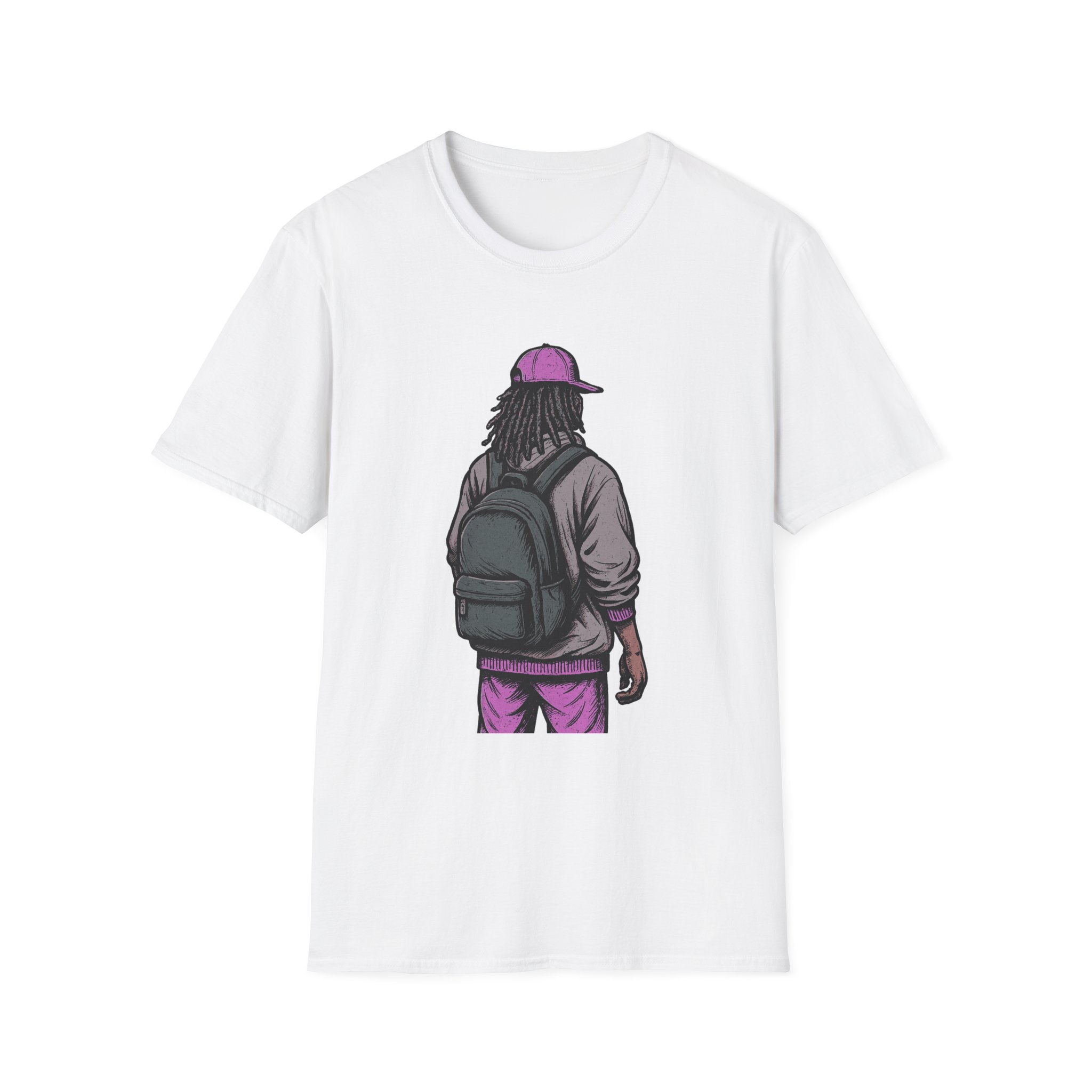 Dreadlocks Streetwear Graphic Tee Purple Cap Hoodie Backpack Urban Unisex Tee soft unisex cotton, Streetwear Lovers, Unisex Gift
