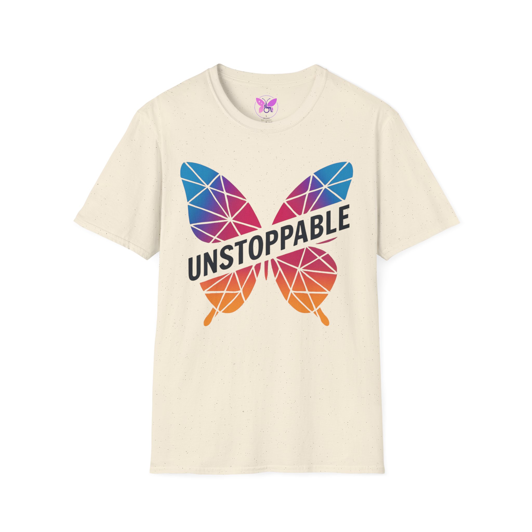 Unstoppable butterfly T-shirt -Geometric Colorful Butterfly Tee | Motivational Graphic Shirt | Gift for Her | Inspirational Apparel - Image 9