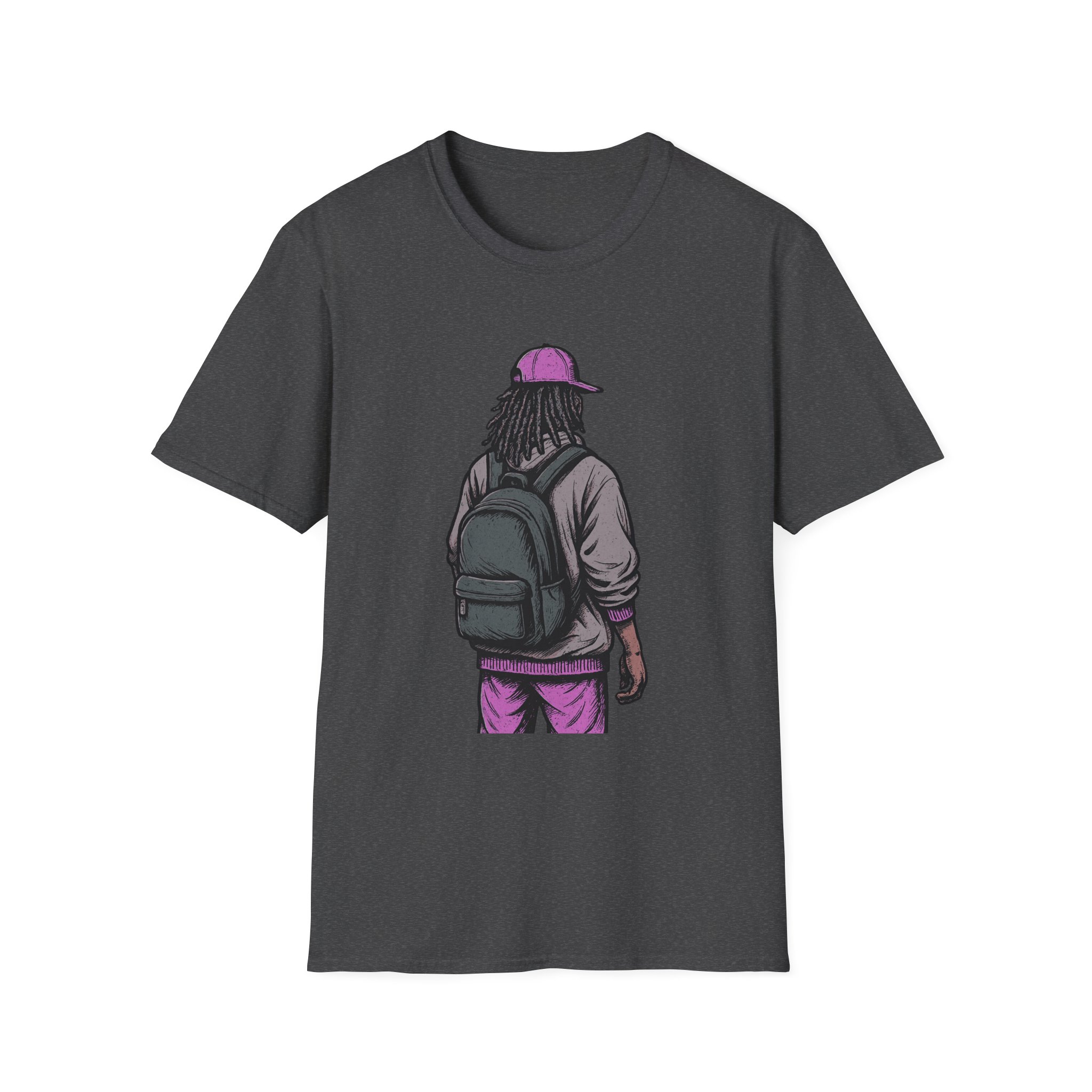 Dreadlocks Streetwear Graphic Tee Purple Cap Hoodie Backpack Urban Unisex Tee soft unisex cotton, Streetwear Lovers, Unisex Gift - Image 13